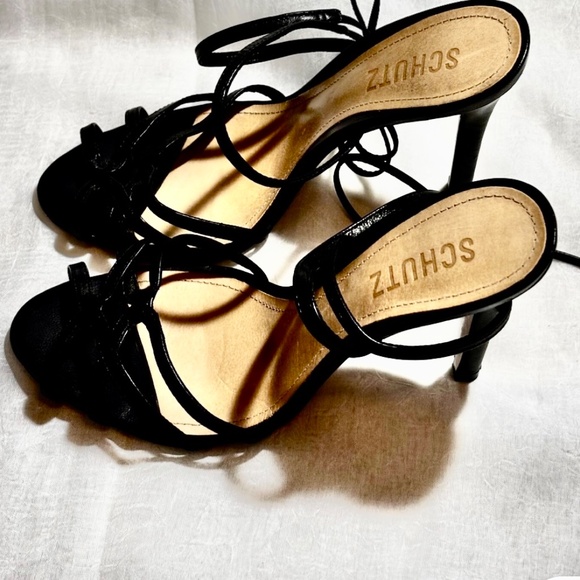 SCHUTZ Women’s Black Strappy Leather Sandals Euro 38 Brazil 36 - Picture 7 of 8